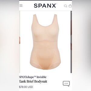 Spanx shape, invisible tank, brief bodysuit